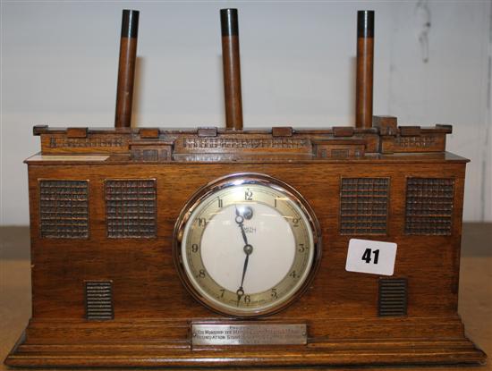 1939 Presentation mantel clock in the form of Orlando Power Station
